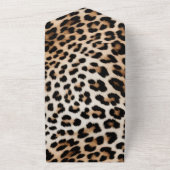 クリームブラックレオパード印刷 オールインワン招待状 (外側)