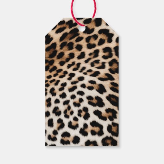 クリームブラックレオパード印刷 ギフトタグ (裏面)