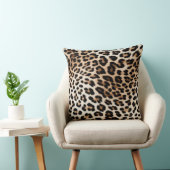 クリームブラックレオパード印刷 クッション (椅子)