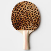 クリームブラックレオパード印刷 卓球ラケット (裏面)