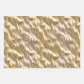 クリームブラックレオパード&金ゴールド ラッピングペーパーシート (正面2)