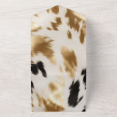 クリームブラック金ゴールドウエスタンコウィド オールインワン招待状 (外側)