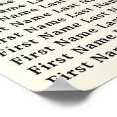 クリームブラック金ゴールドヴィンテージ結婚スケルトンの座席 ポスター (角)