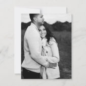 クリームブラック&金ゴールドヴィンテージスケルトン日付の保存 招待状 (裏面)