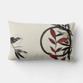 クリームブルゴーニュ&ブラックウォーター葉カラー ランバークッション (裏面)