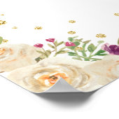 クリームブルネットヘアガールバースデーパーティーへようこそ ポスター (角)