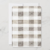 クリームプレイドストライプブライダルシャワー 招待状 (裏面)