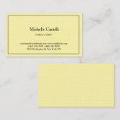 クリームプレミアムリネンユニークプロフェッショナルクラシカル 名刺 (正面/裏面)