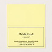 クリームプレミアムリネンユニークプロフェッショナルクラシカル 名刺 (外部フラット)