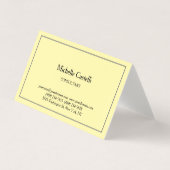 クリームプレミアムリネンユニークプロフェッショナルクラシカル 名刺 (正面)