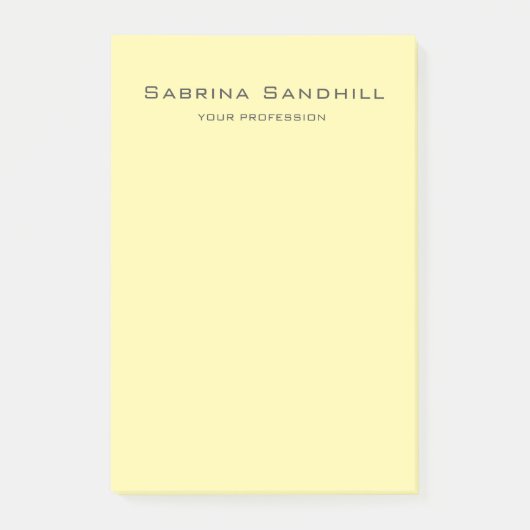 クリームプレーンエレガントミニマシンプルリスト ポストイット (正面)