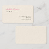 クリームプレーンクラシカルプレーンシンプル 名刺 (正面/裏面)