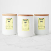 クリームプロダクトラベルイエローローズダイヤモンドロゴ追加 フードラベル (ボトル)