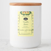 クリームプロダクトラベルイエローローズダイヤモンドロゴ追加 フードラベル (正面)