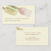クリームベージュバニラペーストリーフローラツ素朴ール 名刺 (正面/裏面)