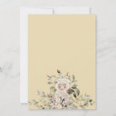 クリームベージュフラワーカワイトシープラム 招待状 (裏面)