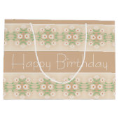 クリームベージュフローラアクセント ラージペーパーバッグ (裏面)