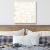 クリームベージュホワイトビーチシリラックスェル キャンバスプリント (インサイチュ (寝室))