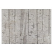 クリームベージュホワイト樺の木ツリー カッティングボード (正面)