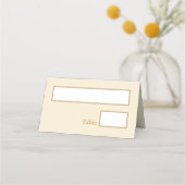 クリームベージュ結婚ズ折り畳み座席表 プレイスカード (正面)