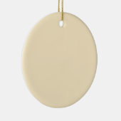 クリームベージュ背景オンオーナメント セラミックオーナメント (右)