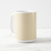 クリームベージュ色の背景 コーヒーマグカップ (正面左)