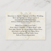 クリームベージュ色フローラエレガントダマスク エンクロージャーカード (裏面)