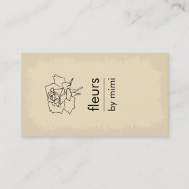 クリームベージュ色名刺バラ 名刺