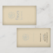 クリームベージュ色名刺バラ 名刺 (正面/裏面)