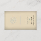 クリームベージュ色名刺バラ 名刺 (裏面)