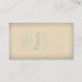 クリームベージュ色名刺バラ 名刺
