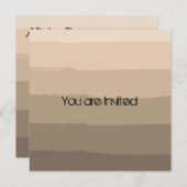 クリームペイントストライプベイビーシャワー招待状 招待状 (正面/裏面)