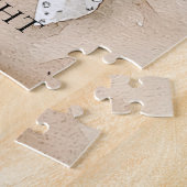 クリームホワイトシルバーグリジーグラムボウ ジグソーパズル (側面)