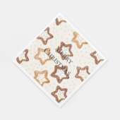 クリームホワイトスタークリスマス スタンダードランチョンナプキン (角)