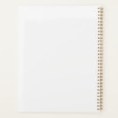 クリームホワイトセージ緑の水色のカエルのパターン プランナー手帳 (裏面)