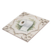 クリームホワイトトイレ転が紙バおもしろいスルーム タイル (側面)