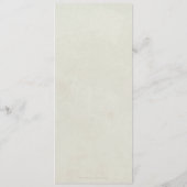 クリームホワイトフローライースターリースフラット4コース メニュー (裏面)