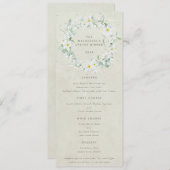 クリームホワイトフローライースターリースフラット4コース メニュー (正面/裏面)