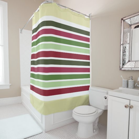 クリームホワイトブルゴーニュ シャワーカーテン (インサイチュ)