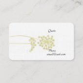 クリームホワイトプロフェッショナルミニマルモダンリスト 名刺 (裏面)