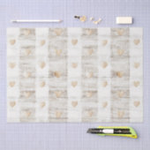 クリームホワイトベージュボホハートブライダルシャワー 薄葉紙 (クラフト)