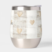 クリームホワイトベージュボホハート (左面)