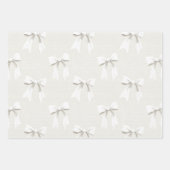 クリームホワイトボウズハートボホフローラ誕生日 ラッピングペーパーシート (正面2)