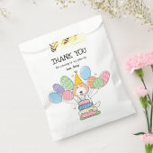 クリームホワイトラブラドール誕生日パーティーフェイスバッグ フェイバーバッグ (封をした状態)