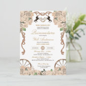 クリームホワイトローズウエスタンシャーロクインズ 招待状 (スタンド正面)