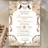 クリームホワイトローズウエスタンシャーロクインズ 招待状