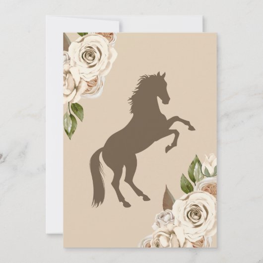 クリームホワイトローゼスウエスタンチャロキンセアニェラ 招待状 (裏面)