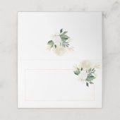 クリームホワイトローゼスグリッターグリーンリー座席表 プレイスカード (外部開封)