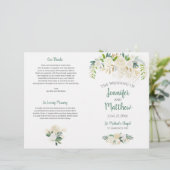 クリームホワイトローゼス金ゴールドグリッター結婚式 プログラム (スタンド正面)