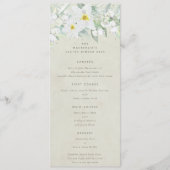 クリームホワイト春花模様フラット4コースイースター メニュー (正面)